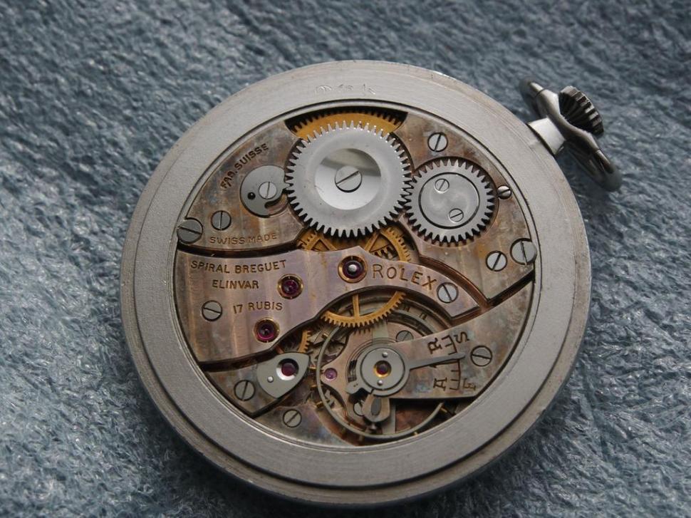 Rolex Precision pocket watch movement from 1936 Rolex Precision pocket watch movement from 1936