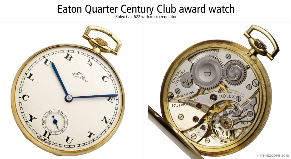 Eaton Quarter Century Club award pocket watch Eaton Quarter Century Club award pocket watch