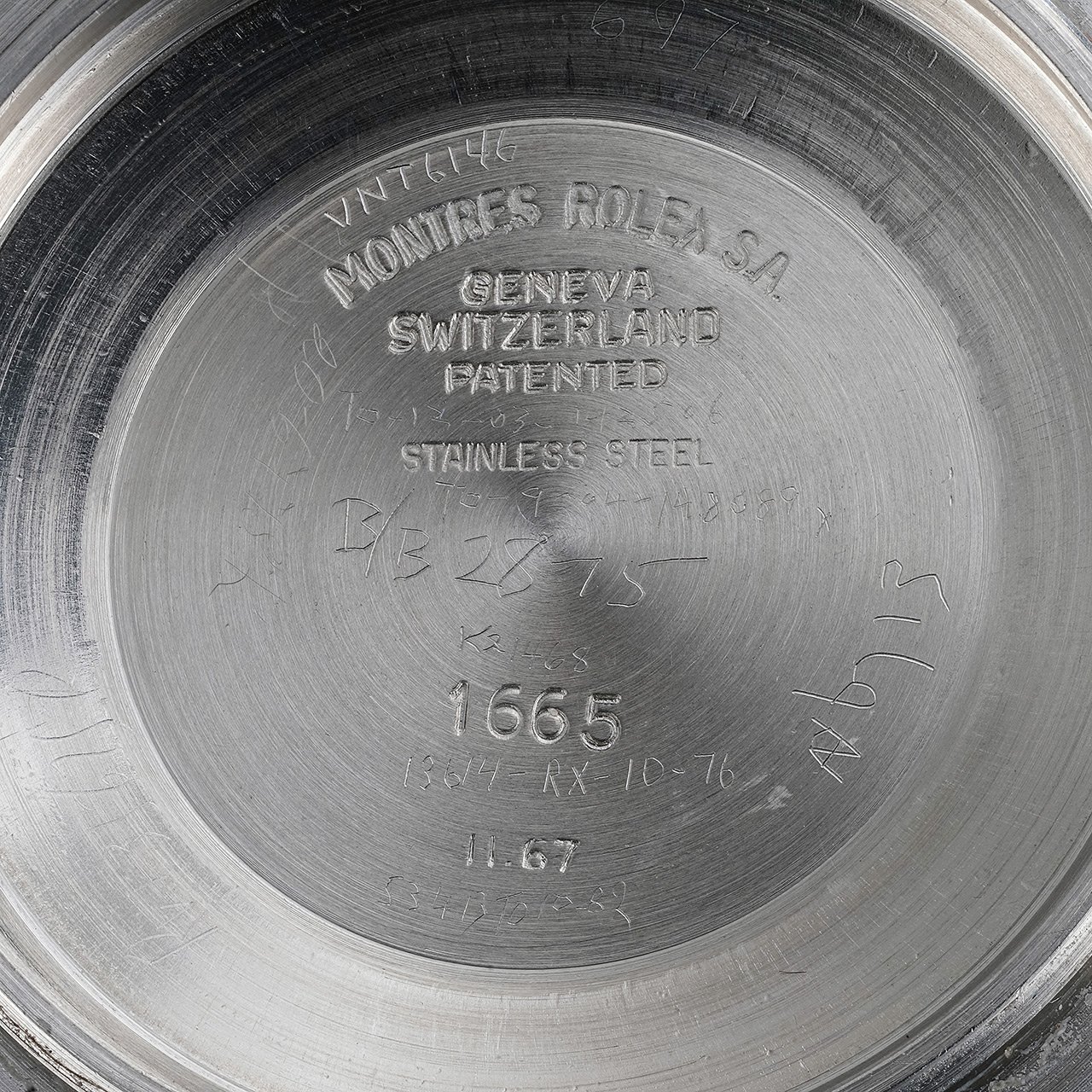 Single Red Sea-Dweller caseback from the first batch with II.67 date stamp