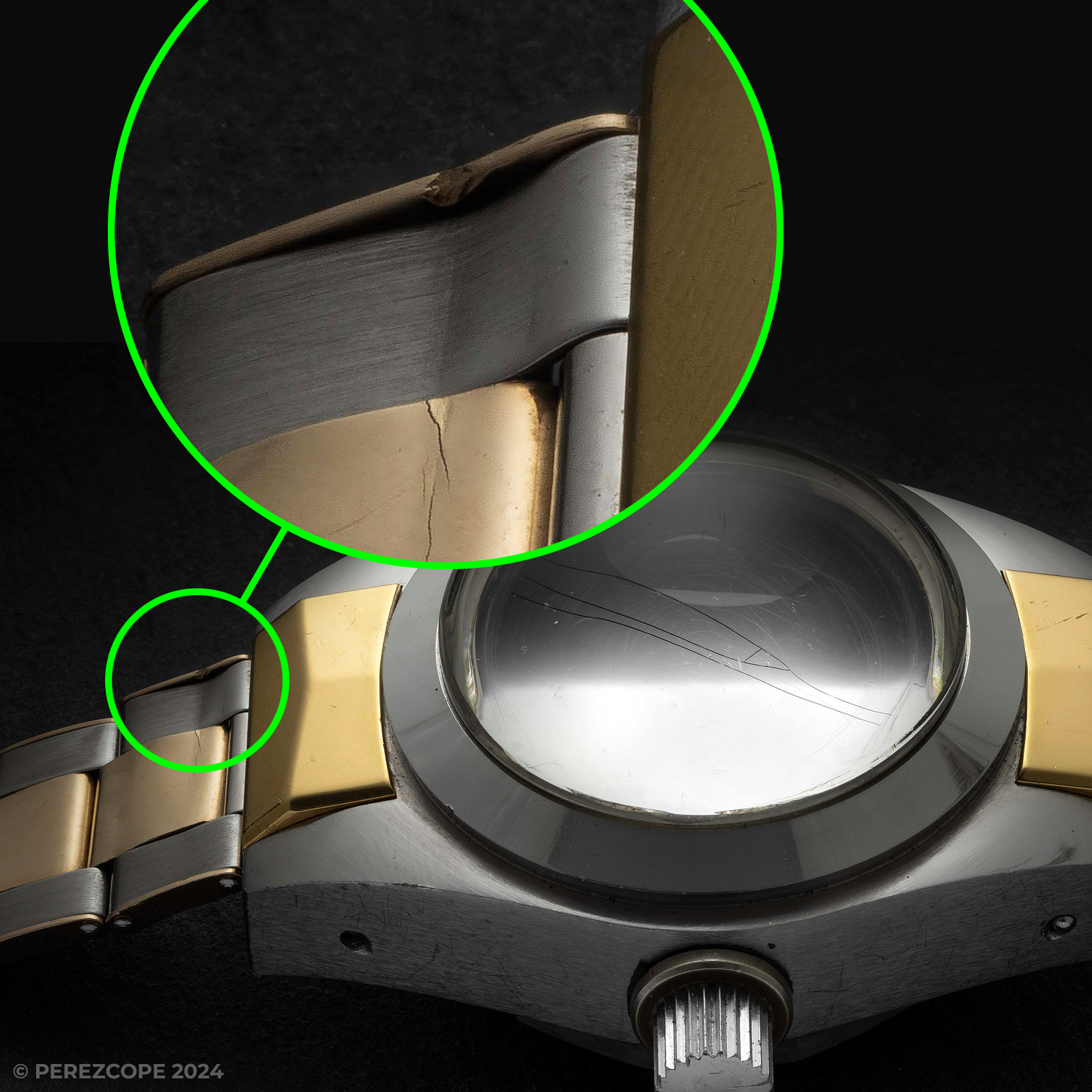 Damaged bracelet of the Rolex 'Deep Sea Special' No. 1