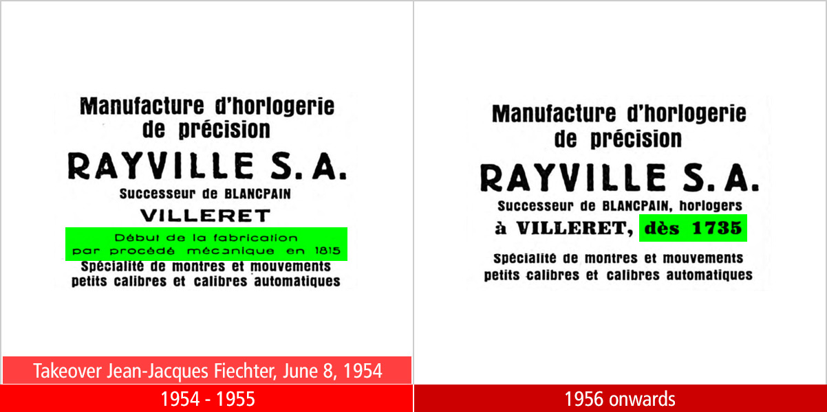 Transition from 1815 to 1735
