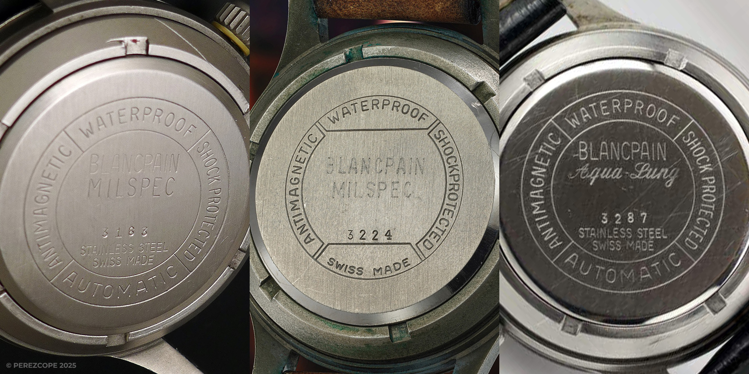 Comparison caseback graphics