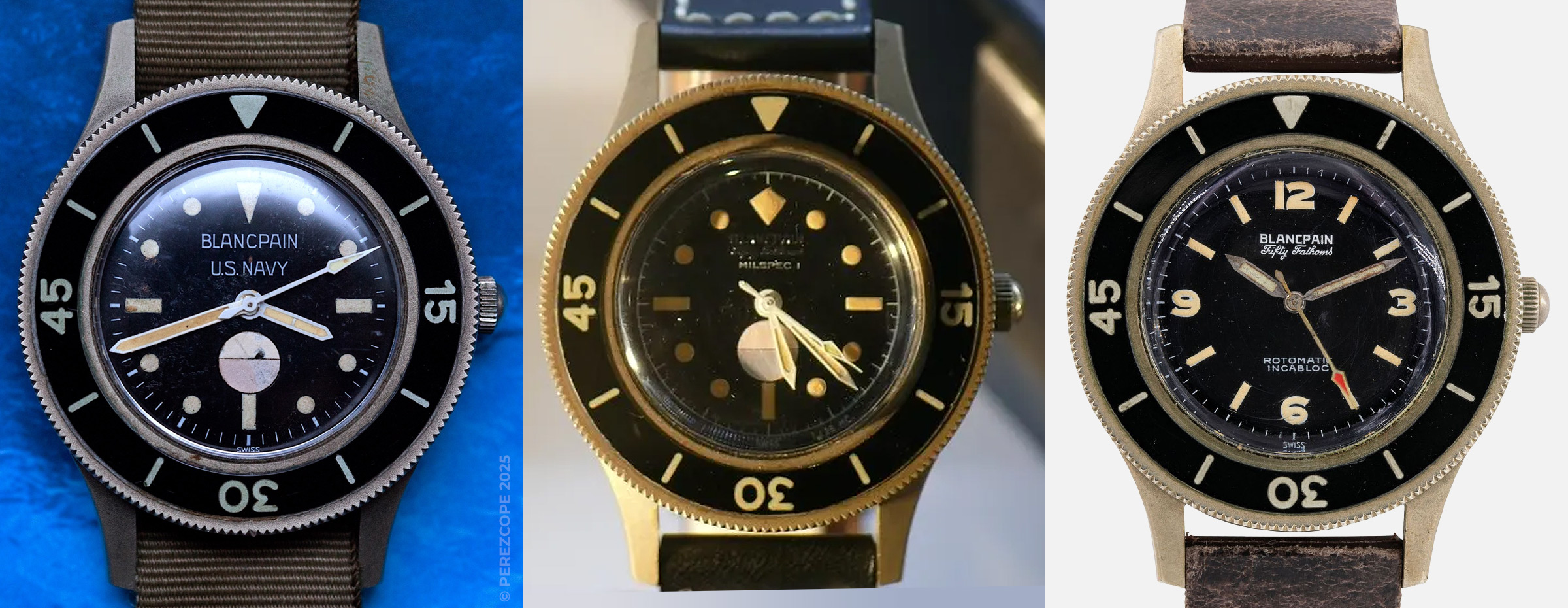 Usual variations of the Bronze Fifty Fathoms model